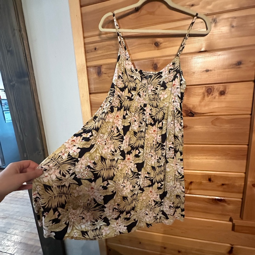 Volcom Hawaiian Floral Camisole Dress Womens Medium/ US 8, Mini,Y2K,